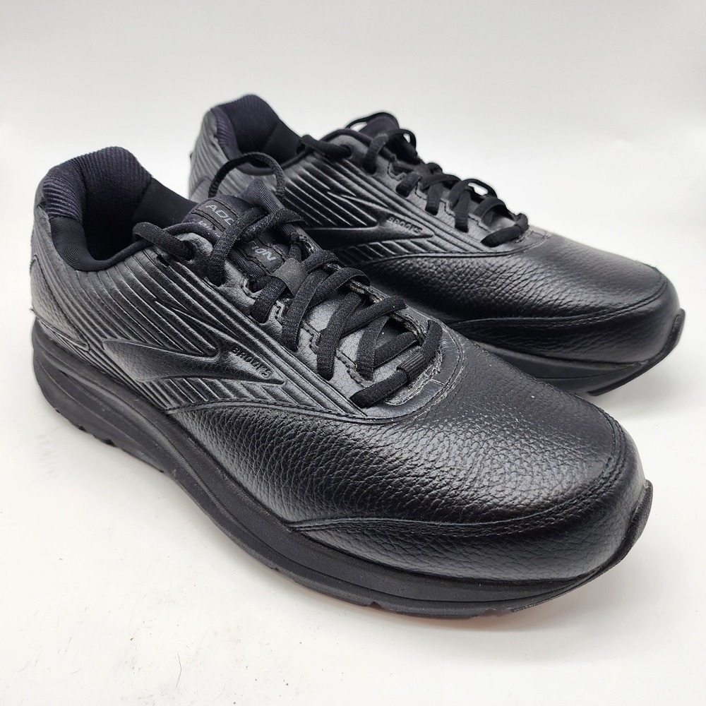 Brooks Addiction Walker 2 Sneakers Women's 10 Black Leather Walking Shoes